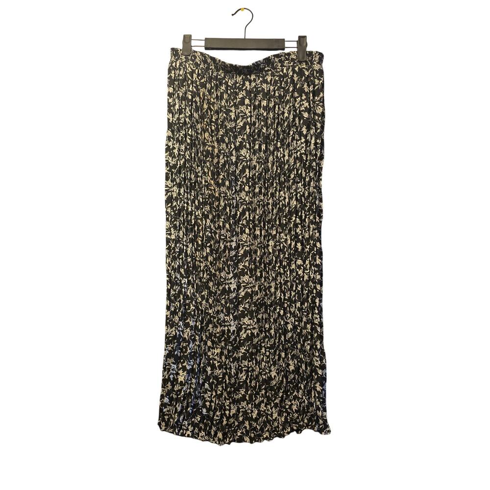 Vintage inclinations floral pleated maxi skirt size medium